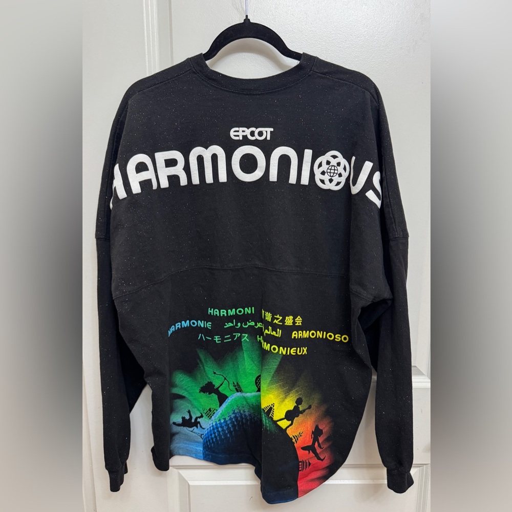 Black Sparkle Epcot Disney Harmonious Spirit Jersey